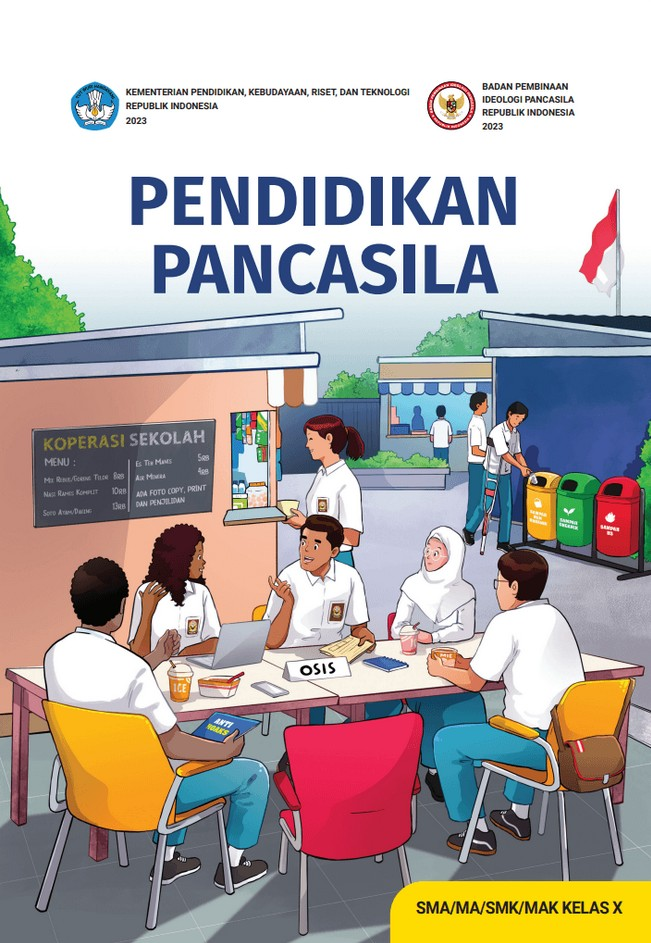 Cover Pendidikan Pancasila untuk SMA/MA/SMK/MAK Kelas X